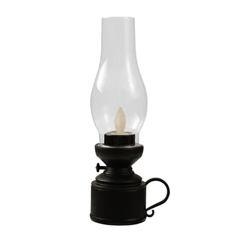 Eletrônico Lâmpada De Querosene Decorativos Plásticos Da Lanterna De Petróleo Vintage Home Office Small Luz Da Noite