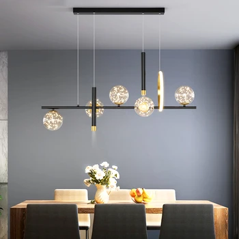 Decoração de casa moderna e Lustres para sala de jantar lustre pingente luzes de lâmpadas penduradas no teto luminária de iluminação interior
