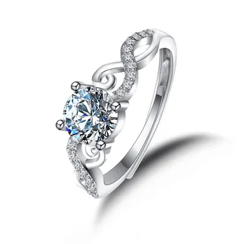 Romântico, Sincero Voto de Compromisso Anéis de Moda Branca Anel Com Broca de anéis para as Mulheres Envolvimento de Finas jóias Presentes de Aniversário