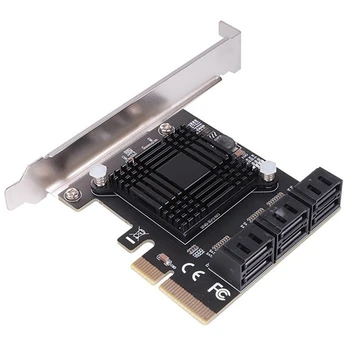 SATA 3 Placa de Expansão PCI, PCI-E/PCIE SATA SATA Multiplicador SATA3 6Gbps ASMedia ASM1166 Chip para HDD SSD 1X