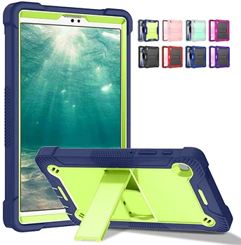 Case Para Samsung Galaxy Tab A8 10.5 2021 SM-X200 X205 A7 Lite SM-T220 T290 A10.1 SM-T510 T500 Crianças à prova de Choque Tampa do Suporte de PC+TPU